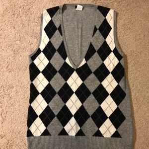 J crew argyle sweater vest